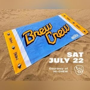 Milwaukee Brewers "Brew Crew" City Connect Beach Towel